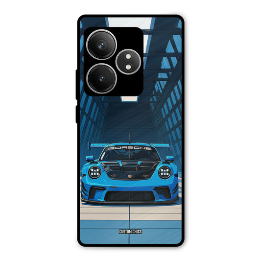 Blue Porsche Realme GT 6T Mobile Back Cover - Car&Bike PrintShield Case