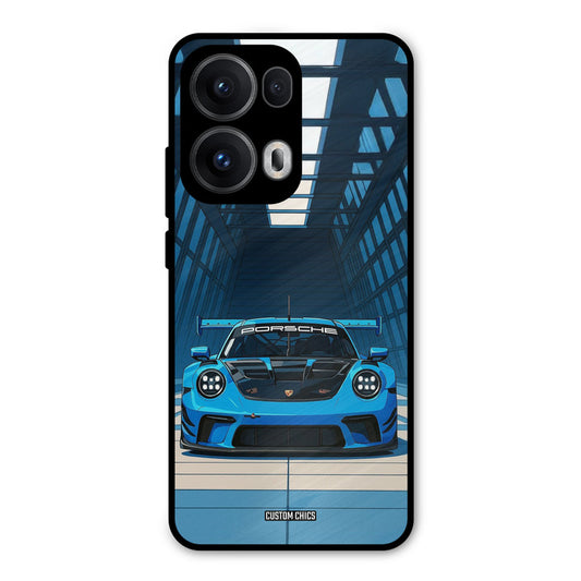 Blue Porsche Oppo Reno 13 Pro 5G Mobile Back Cover - Car&Bike PrintShield Case