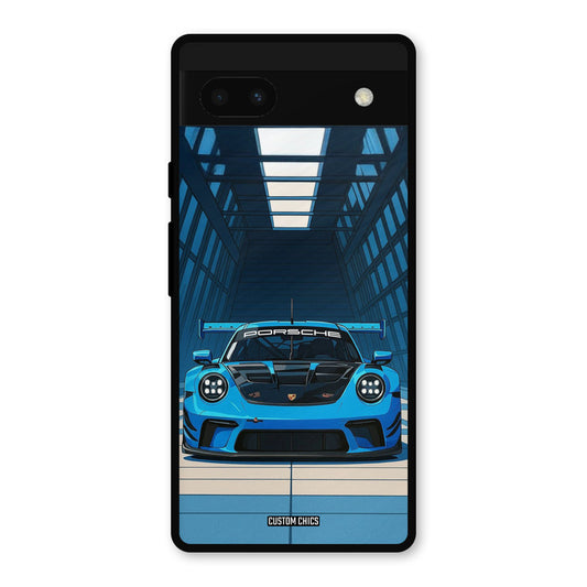 Blue Porsche Google Pixel 6a Mobile Back Cover - Car&Bike PrintShield Case