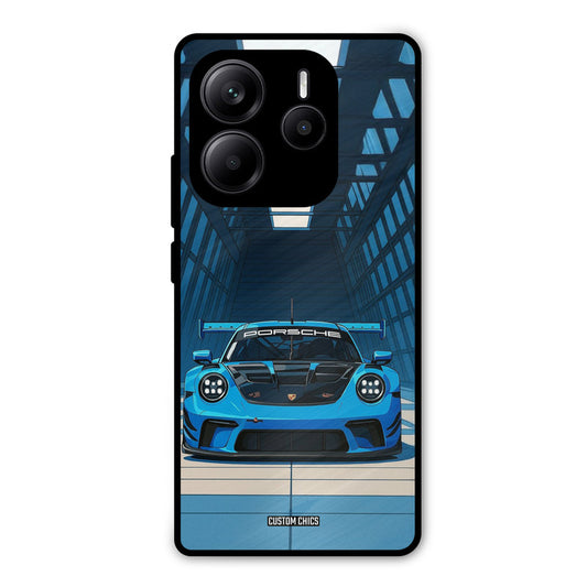 Blue Porsche Redmi Note 14 Mobile Back Cover - Car&Bike PrintShield Case