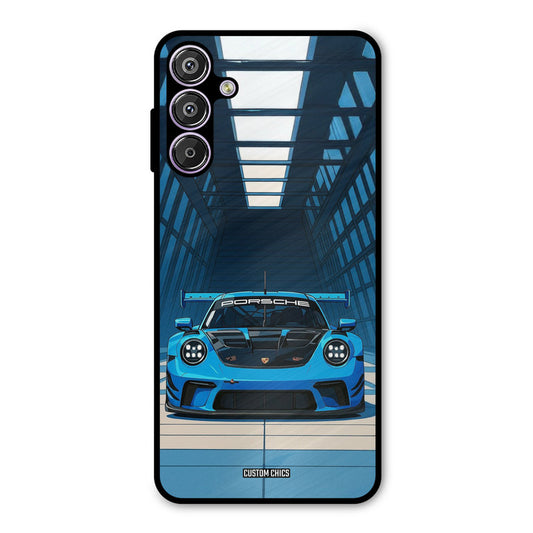 Blue Porsche Samsung Galaxy M15 Mobile Back Cover - Car&Bike PrintShield Case