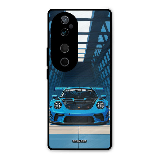 Blue Porsche Vivo V40 Mobile Back Cover - Car&Bike PrintShield Case
