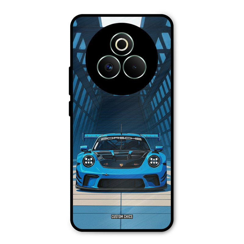 Blue Porsche Realme P3 Pro 5G Mobile Back Cover - Car&Bike PrintShield Case