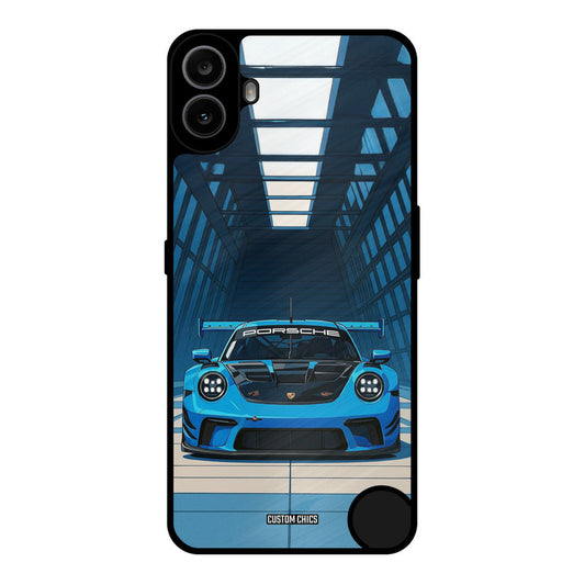 Blue Porsche Nothing CMF Phone 1 Mobile Back Cover - Car&Bike PrintShield Case