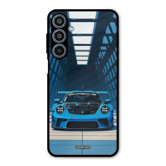 Blue Porsche Samsung Galaxy M35 5G Mobile Back Cover - Car&Bike PrintShield Case