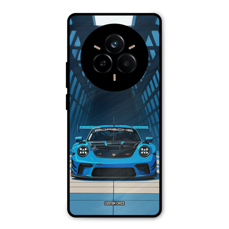 Blue Porsche Realme 14 Pro Plus Mobile Back Cover - Car&Bike PrintShield Case