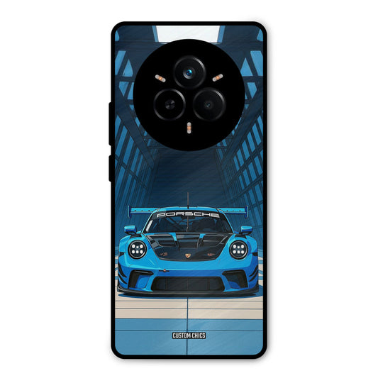 Blue Porsche Realme 14 Pro Plus Mobile Back Cover - Car&Bike PrintShield Case