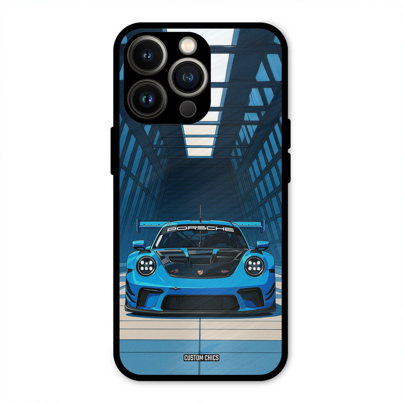 Blue Porsche iPhone 13 Pro Mobile Back Cover - Car&Bike PrintShield Case