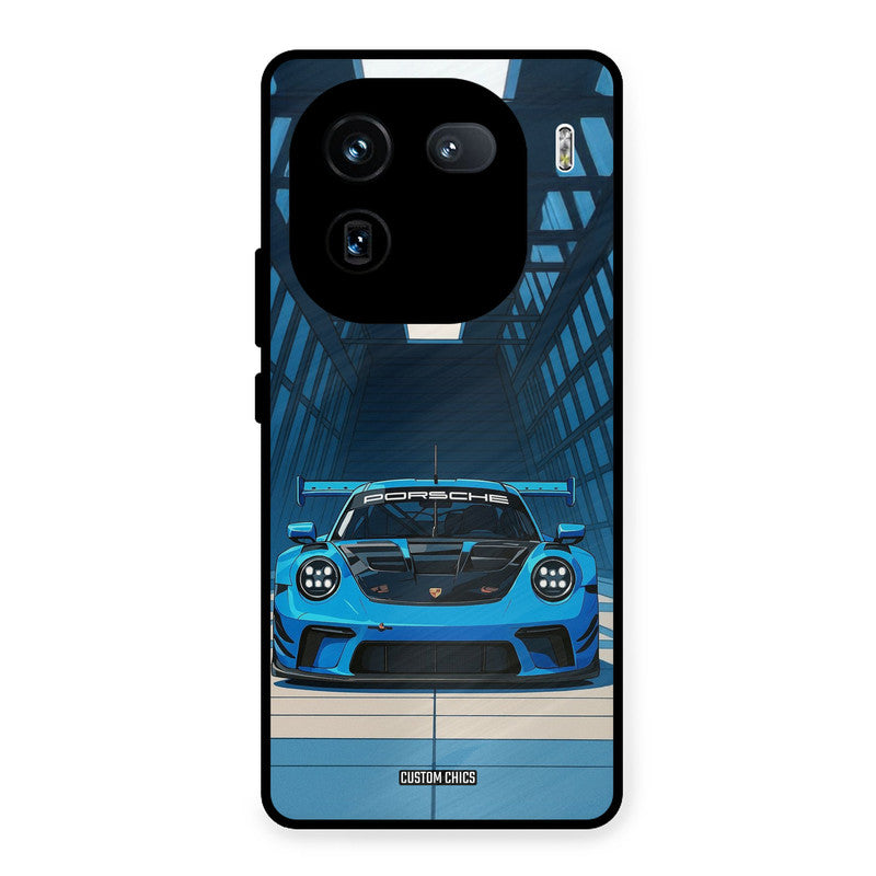 Blue Porsche iQOO 12 Mobile Back Cover - Car&Bike PrintShield Case