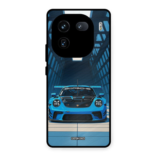 Blue Porsche iQOO 12 Mobile Back Cover - Car&Bike PrintShield Case