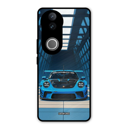 Blue Porsche iQOO Z10R Mobile Back Cover - Car&Bike PrintShield Case