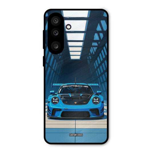 Blue Porsche Samsung Galaxy M56 Mobile Back Cover - Car&Bike PrintShield Case