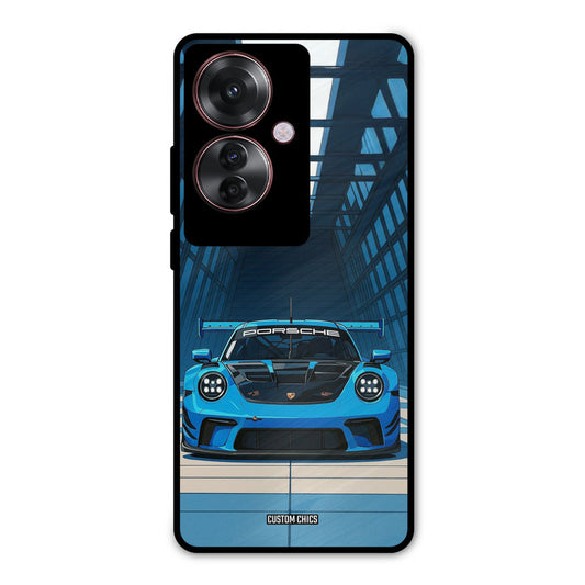 Blue Porsche Oppo F25 Pro Mobile Back Cover - Car&Bike PrintShield Case