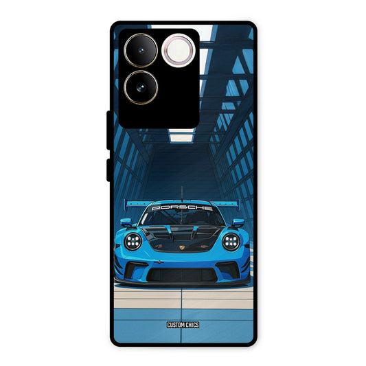 Blue Porsche Vivo T2 Pro Mobile Back Cover - Car&Bike PrintShield Case