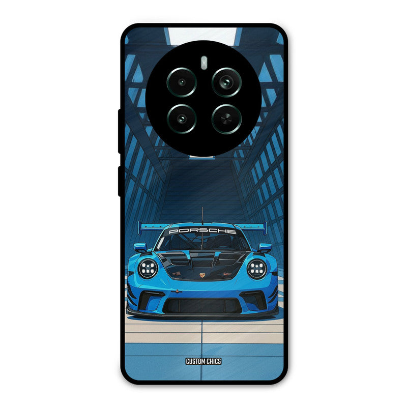 Blue Porsche Realme 12 Plus Mobile Back Cover - Car&Bike PrintShield Case