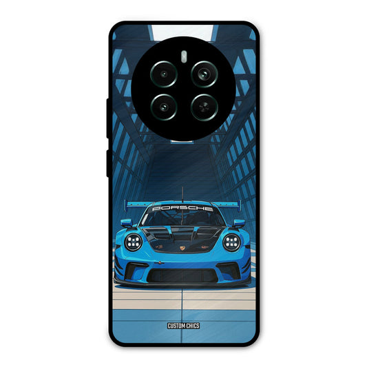 Blue Porsche Realme 12 Plus Mobile Back Cover - Car&Bike PrintShield Case