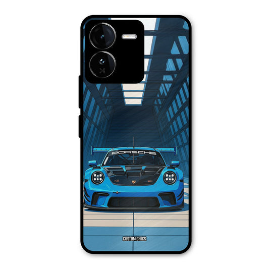 Blue Porsche iQOO Z9 Mobile Back Cover - Car&Bike PrintShield Case
