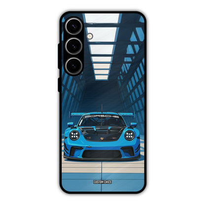 Blue Porsche Samsung Galaxy S24 Plus Mobile Back Cover - Car&Bike PrintShield Case