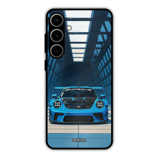 Blue Porsche Samsung Galaxy S24 Plus Mobile Back Cover - Car&Bike PrintShield Case
