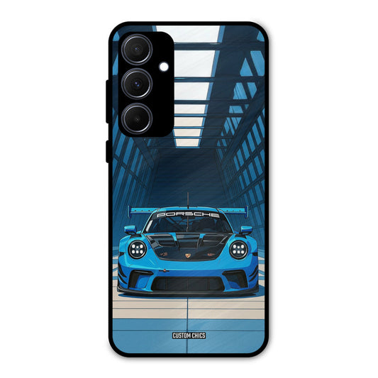 Blue Porsche Samsung Galaxy A35 5G Mobile Back Cover - Car&Bike PrintShield Case