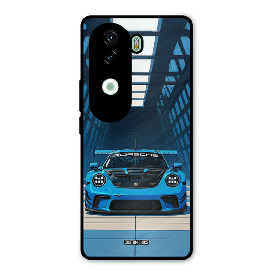 Blue Porsche Vivo V40e Mobile Back Cover - Car&Bike PrintShield Case