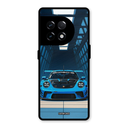 Blue Porsche OnePlus 11R Mobile Back Cover - Car&Bike PrintShield Case
