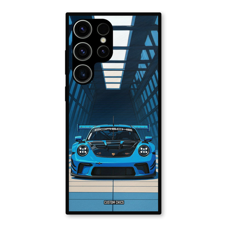 Blue Porsche Samsung Galaxy S23 Ultra Mobile Back Cover - Car&Bike PrintShield Case