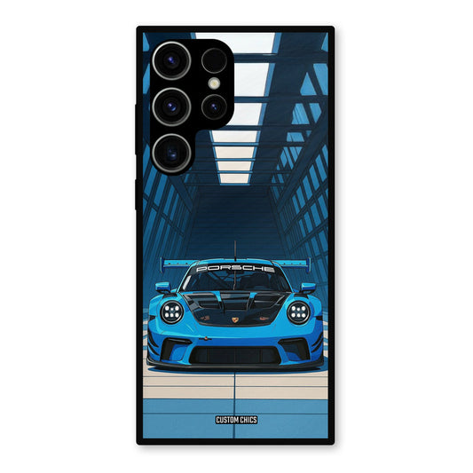 Blue Porsche Samsung Galaxy S23 Ultra Mobile Back Cover - Car&Bike PrintShield Case