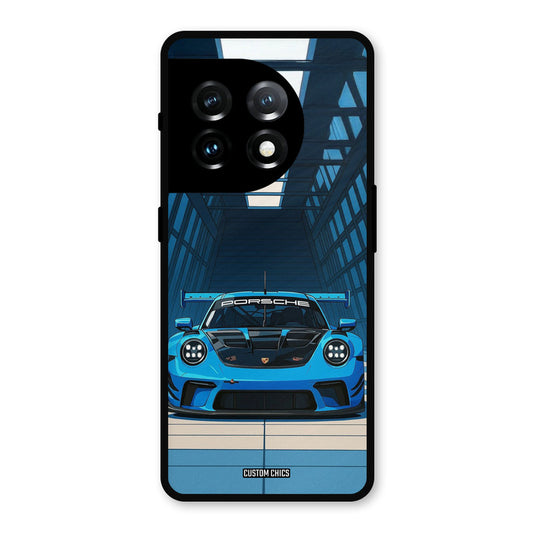 Blue Porsche OnePlus 11 Mobile Back Cover - Car&Bike PrintShield Case
