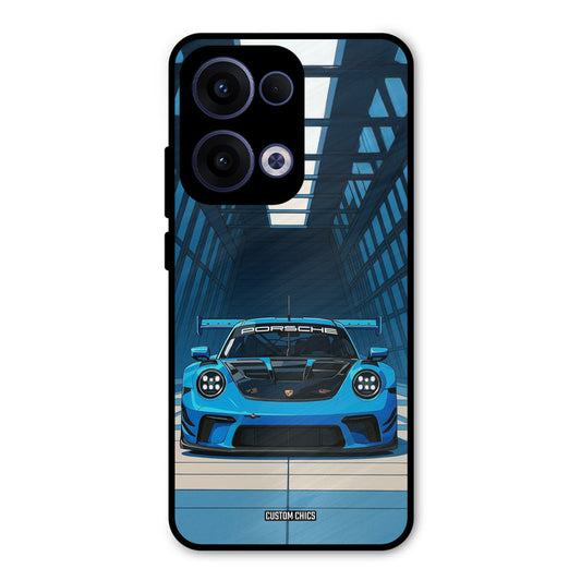 Blue Porsche Oppo Reno 13 5G Mobile Back Cover - Car&Bike PrintShield Case