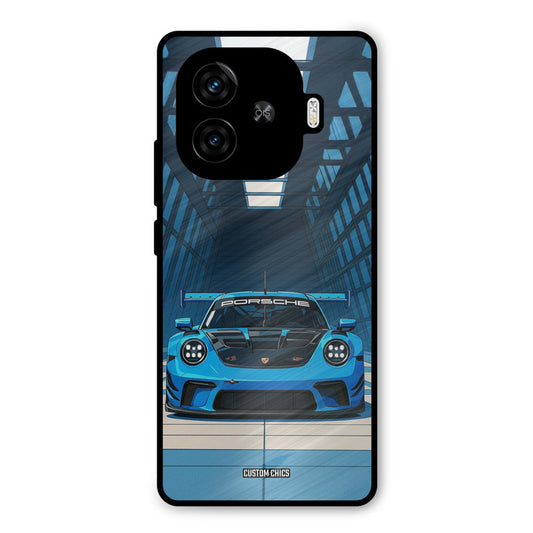 Blue Porsche iQoo Neo 10R Mobile Back Cover - Car&Bike PrintShield Case