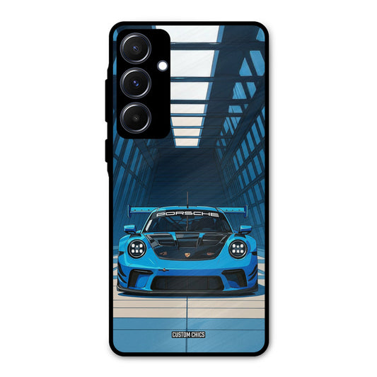 Blue Porsche Samsung Galaxy A55 5G Mobile Back Cover - Car&Bike PrintShield Case