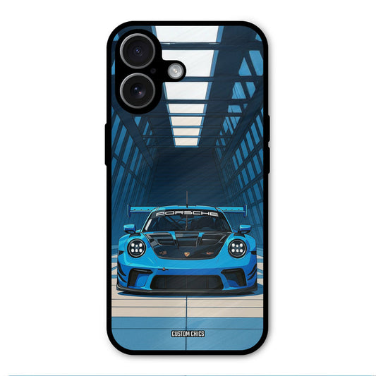 Blue Porsche iPhone 17 Mobile Back Cover - Car&Bike PrintShield Case