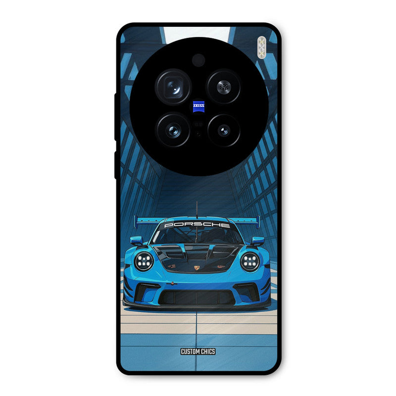 Blue Porsche Vivo X200 Pro Mobile Back Cover - Car&Bike PrintShield Case