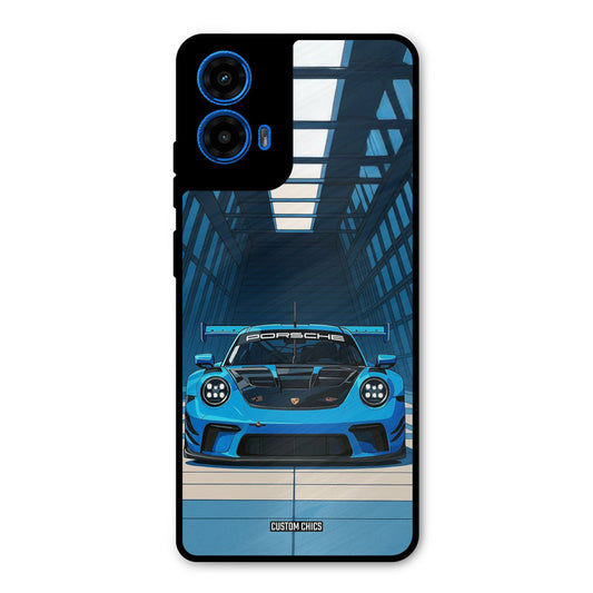 Blue Porsche Moto G45 Mobile Back Cover - Car&Bike PrintShield Case