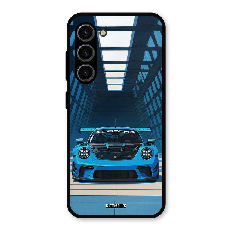 Blue Porsche Samsung Galaxy S23 Mobile Back Cover - Car&Bike PrintShield Case