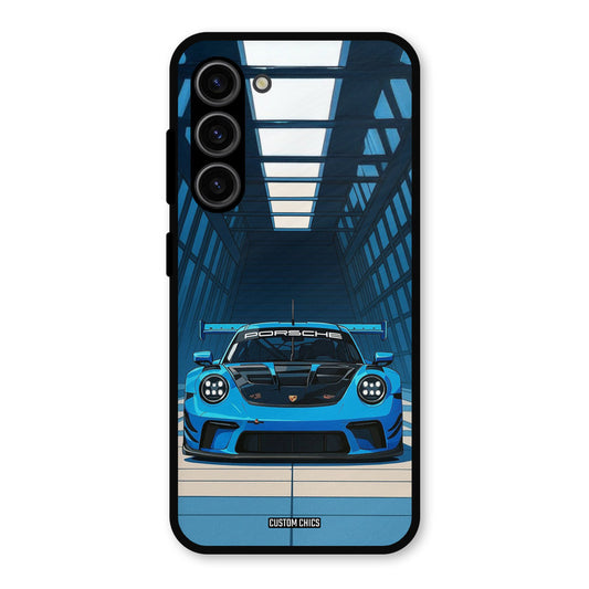 Blue Porsche Samsung Galaxy S23 Mobile Back Cover - Car&Bike PrintShield Case