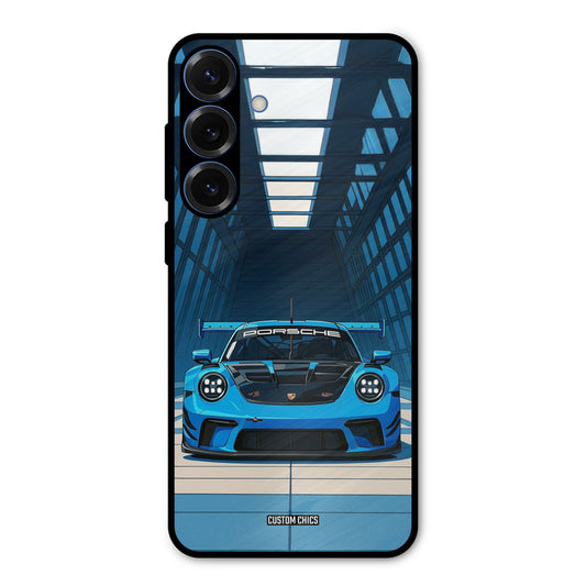 Blue Porsche Samsung Galaxy S25 Mobile Back Cover - Car&Bike PrintShield Case