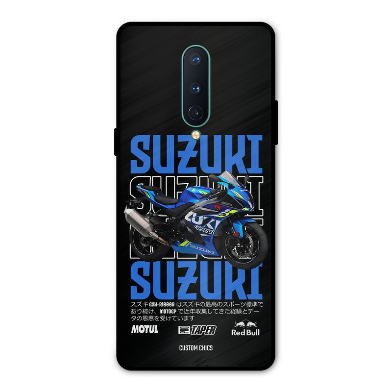 Blue Suzuki Oneplus 8 Mobile Back Cover - Car&Bike PrintShield Case