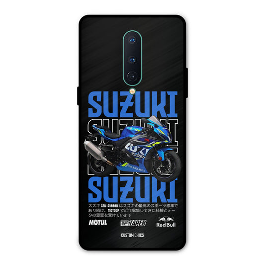 Blue Suzuki Oneplus 8 Mobile Back Cover - Car&Bike PrintShield Case