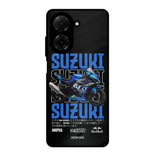 Blue Suzuki Poco C71 Mobile Back Cover - Car&Bike PrintShield Case