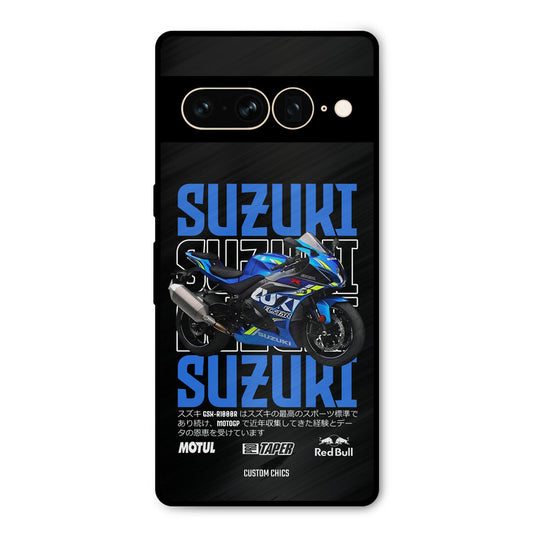 Blue Suzuki Google Pixel 7 Pro Mobile Back Cover - Car&Bike PrintShield Case
