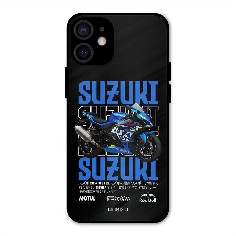 Blue Suzuki iPhone 12 Mini Mobile Back Cover - Car&Bike PrintShield Case