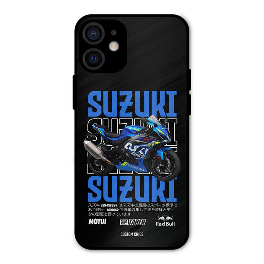 Blue Suzuki iPhone 12 Mini Mobile Back Cover - Car&Bike PrintShield Case