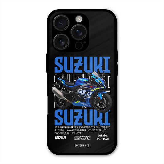 Blue Suzuki iPhone 16 Pro Mobile Back Cover - Car&Bike PrintShield Case