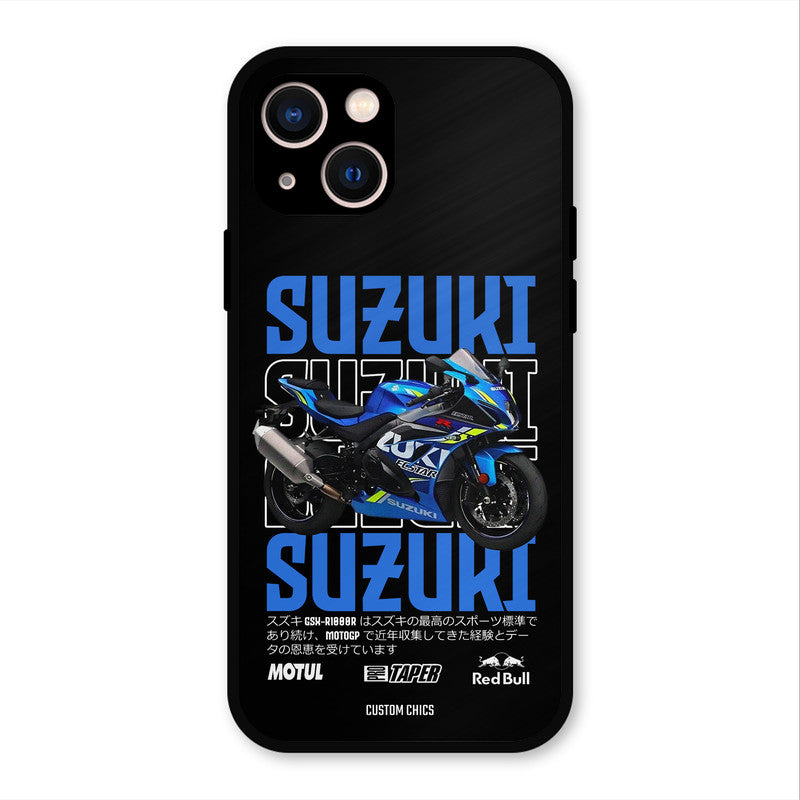 Blue Suzuki iPhone 13 Mobile Back Cover - Car&Bike PrintShield Case