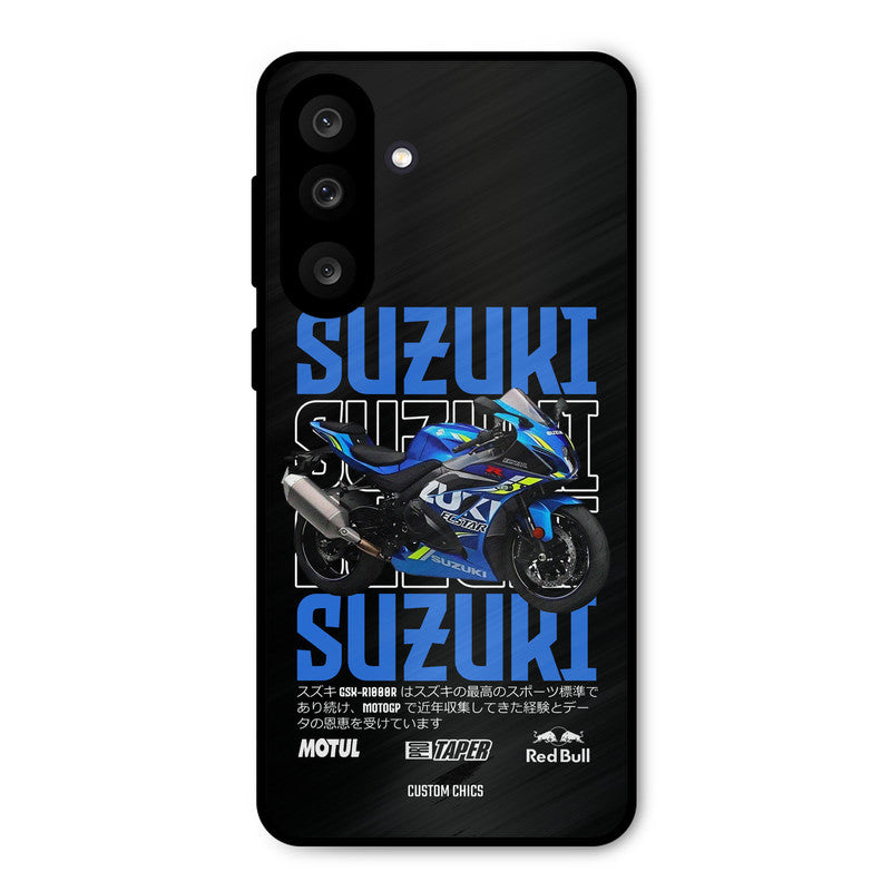 Blue Suzuki Samsung Galaxy M56 Mobile Back Cover - Car&Bike PrintShield Case