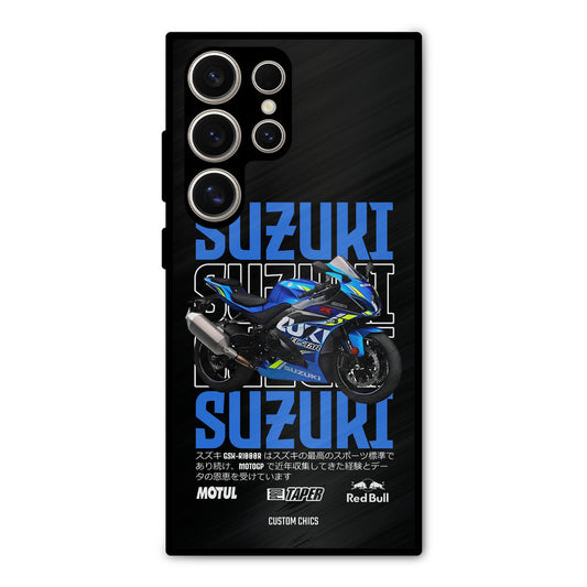 Blue Suzuki Samsung Galaxy S24 Ultra Mobile Back Cover - Car&Bike PrintShield Case