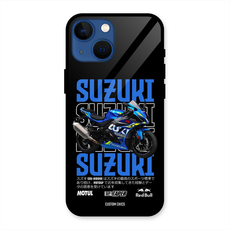 Blue Suzuki iPhone 13 Mini Mobile Back Cover - Car&Bike PrintShield Case