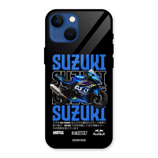 Blue Suzuki iPhone 13 Mini Mobile Back Cover - Car&Bike PrintShield Case